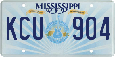 MS license plate KCU904