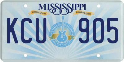 MS license plate KCU905