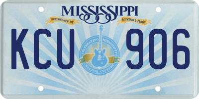 MS license plate KCU906