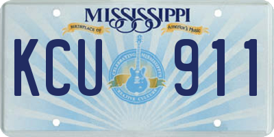 MS license plate KCU911