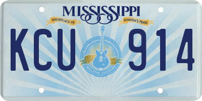 MS license plate KCU914