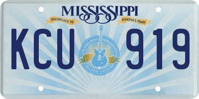 MS license plate KCU919