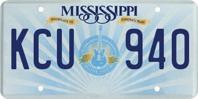 MS license plate KCU940