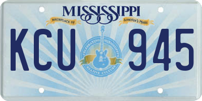 MS license plate KCU945