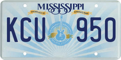 MS license plate KCU950