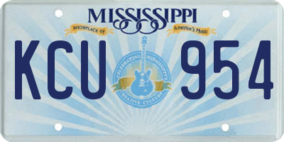 MS license plate KCU954