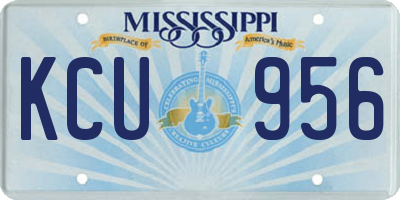 MS license plate KCU956