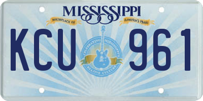 MS license plate KCU961