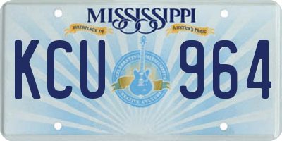 MS license plate KCU964