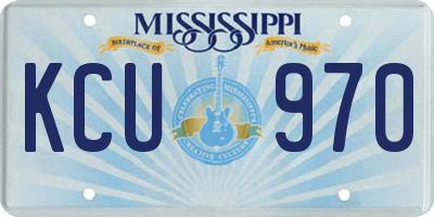 MS license plate KCU970