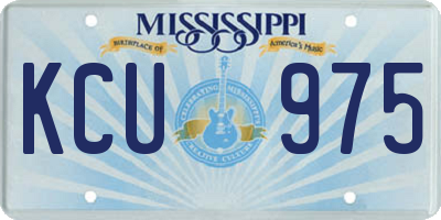 MS license plate KCU975