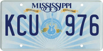 MS license plate KCU976