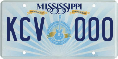 MS license plate KCV000