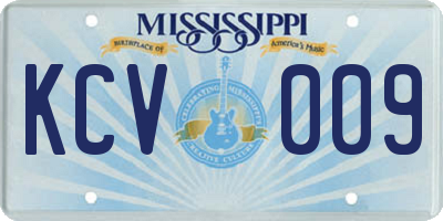 MS license plate KCV009