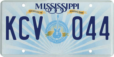MS license plate KCV044