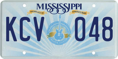 MS license plate KCV048