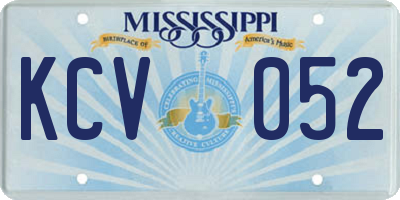 MS license plate KCV052