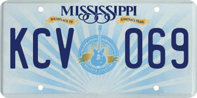 MS license plate KCV069