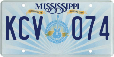 MS license plate KCV074