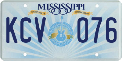 MS license plate KCV076