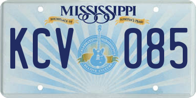 MS license plate KCV085