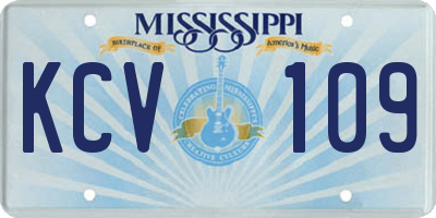 MS license plate KCV109