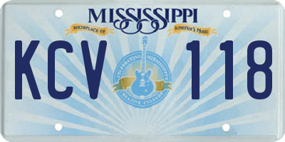 MS license plate KCV118