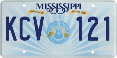 MS license plate KCV121