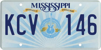 MS license plate KCV146