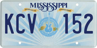 MS license plate KCV152