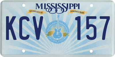 MS license plate KCV157