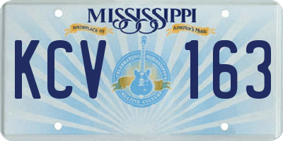 MS license plate KCV163