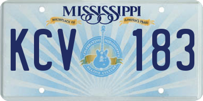 MS license plate KCV183