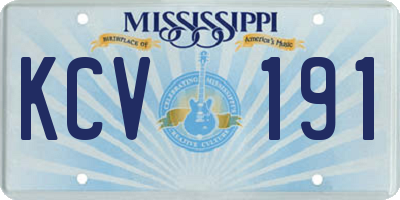 MS license plate KCV191