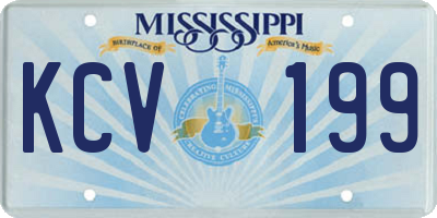 MS license plate KCV199