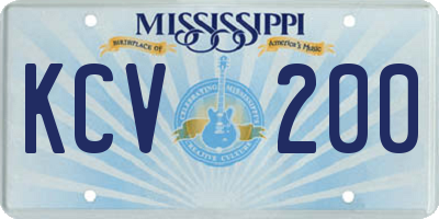 MS license plate KCV200