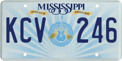 MS license plate KCV246