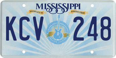 MS license plate KCV248