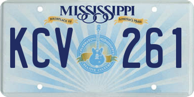 MS license plate KCV261