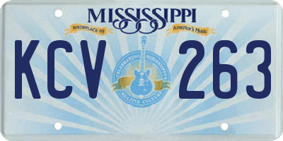 MS license plate KCV263