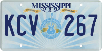 MS license plate KCV267