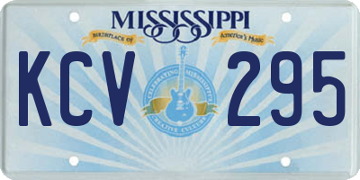 MS license plate KCV295
