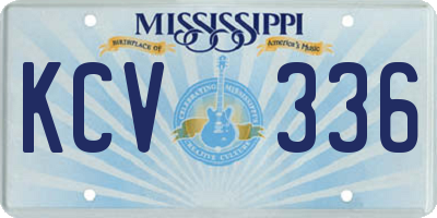 MS license plate KCV336