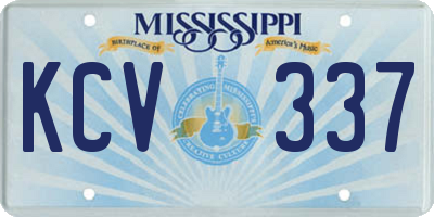 MS license plate KCV337