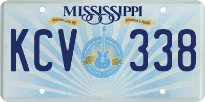 MS license plate KCV338
