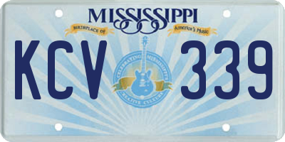 MS license plate KCV339