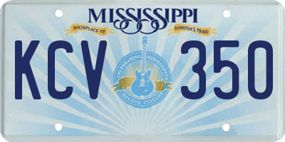 MS license plate KCV350