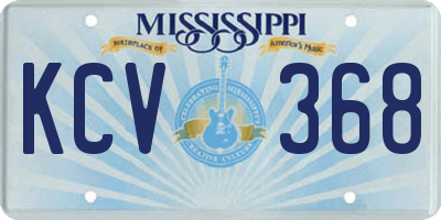 MS license plate KCV368