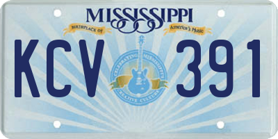 MS license plate KCV391