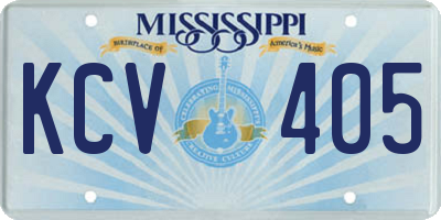 MS license plate KCV405